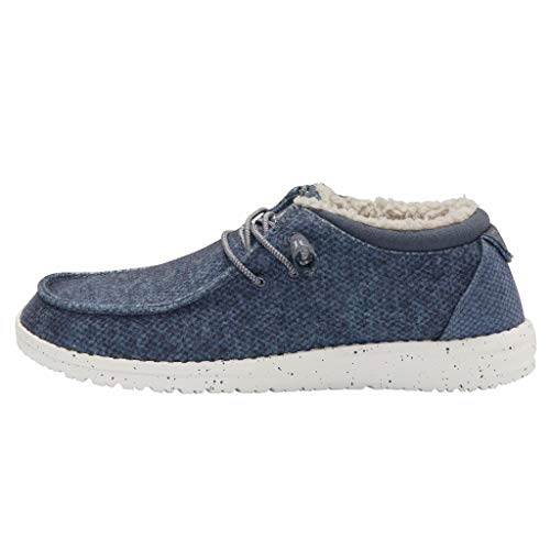 HEYDUDE Women's Cindy Dark Navy Size 5 | Women’s Shoes | Women’s Lace Up Boots | Comfortable & Light-Weight