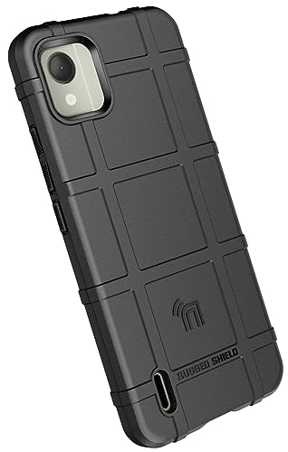 Nakedcellphone Case for Nokia C110 Phone, Special Ops Tactical Armor Rugged Shield Protective Cover [Anti-Fingerprint, Matte Grip Texture] - Black