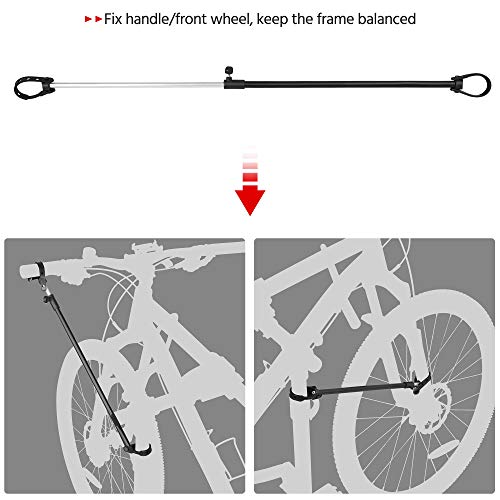 Yaheetech Bike Repair Stand Height Adjustable Bike Work Stands with Multiple Quick Release Telescopic Arm Tool Tray for Home Bicycle Mechanic