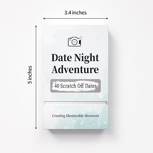 Tryuunion 40 Date Ideas for Couples Date Night - Unique Scratch Off Date Night Card Games, Gifts for Boyfriend - Romantic Newlywed and Wedding Anniversary Couples Gifts for Him, Husband or Wife