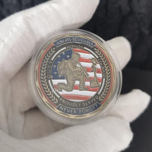 Thank You for Your Service Tribute to American Heroes Challenge Coin Gift for Veterans (Pack of 10)