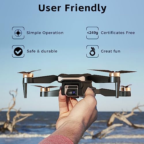 Super Enduring Brushless Motor Drone with 84 Mins Super Long Flight Time, Drone with 2K HD Camera for Beginners, CHUBORY A77 WiFi FPV Quadcopter, Follow Me, Auto Hover, Carrying Case, 3 Batteries