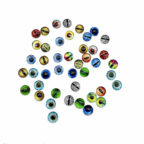 100PCS 6MM Dragon Eyes Glass Cabochon for Clay Doll Making Sculptures Props Craft Jewelry DIY Findings Small Size About 0.24inches