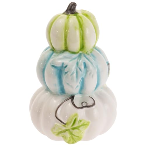 Boston International Salt & Pepper Shakers Ceramic Shaker Set for Kitchen Counter and Table, Set of 2, Chinoiserie Pumpkins