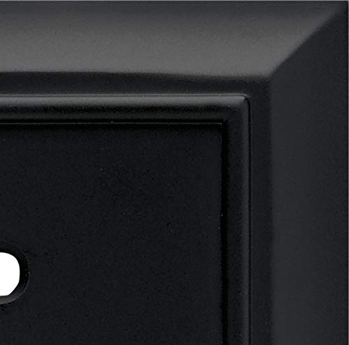 Franklin Brass Architectural (1-Pack) Decorative Light Switch Cover Matte Black 1-Gang Decorator/Rocker Wall Plate Electrical Outlet Guard 64216