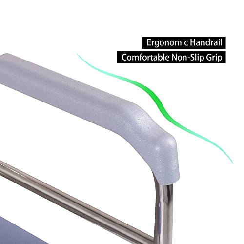 Deewow Raised Toilet Seat with Handles 400lbs, Elevated Toilet Seat Riser for Seniors with Adjustable Height, Raised Toilet Seat for Elderly, Pregnant and Handicap, Fit Any Toilet