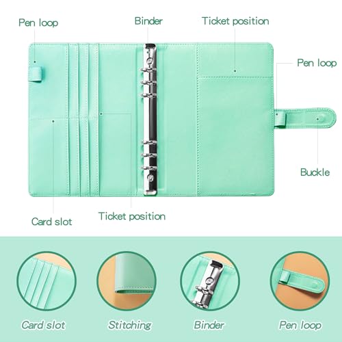 100 Envelopes Money Saving Challenge, A5 Savings Challenges Book Budget Binder with Cash Envelopes Erasable Tracker, Easy and Fun Way to Save $500 $5050 $10000 (BGreen)