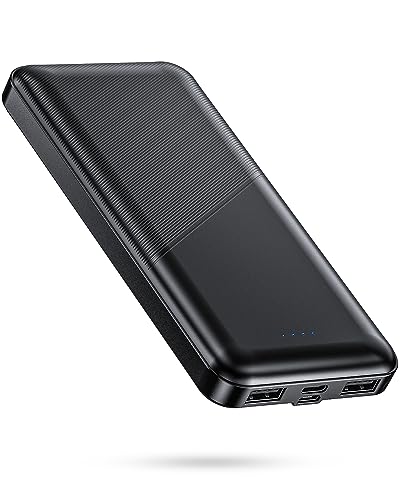 Feeke Portable-Charger-Power-Bank - 15000mAh Dual USB Power Bank Output 5V3.1A Fast Charging Portable Charger Compatible with Smartphones and All USB Devices (Black)