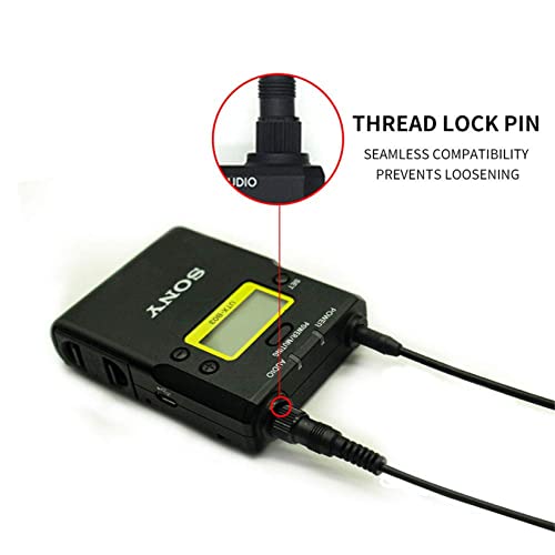 Discturnkey 3.5mm TRS Aux Cord, Stereo Audio Cable Jack Adapter Compatible with Sony D11/V1/D21 Sennheiser Wireless Microphone, 1/8" Male to Male Audio Aux Cable Connect to Camera 1.97FT