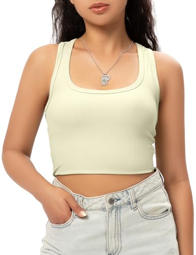 GGOV Women's Crop, Yellow Green