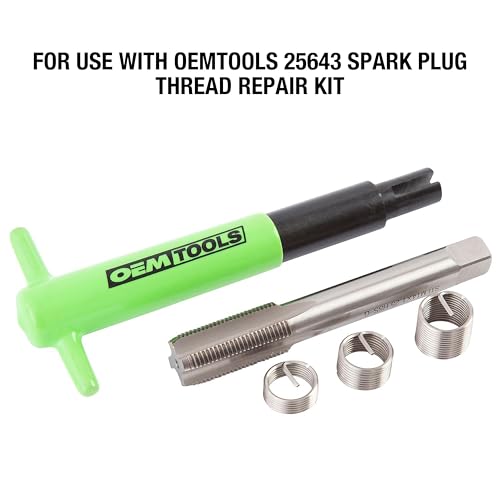 OEMTOOLS 25644 M14-1.25 Fix-A-Thread Spark Plug Saver Inserts Kit, Metric, Restores Damaged Threads for Automotive Repair, Includes Stainless Steel Inserts for High-Demand Applications