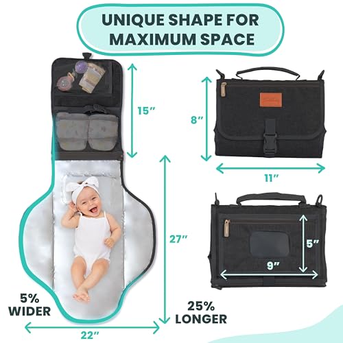 Portable Changing Pad for Baby, Baby Gifts for Boys and Girls, Travel Diaper Changing Pad for Newborn, Waterproof Baby Changing Mat, Foldable & Detachable Diaper Changing Station Baby Registry Search