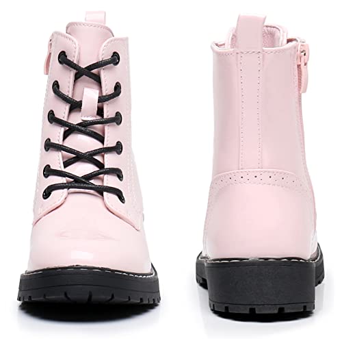 Apakowa Girls Combat Boots Side Zipper Ankle Booties (Little Kid/Big Kid)