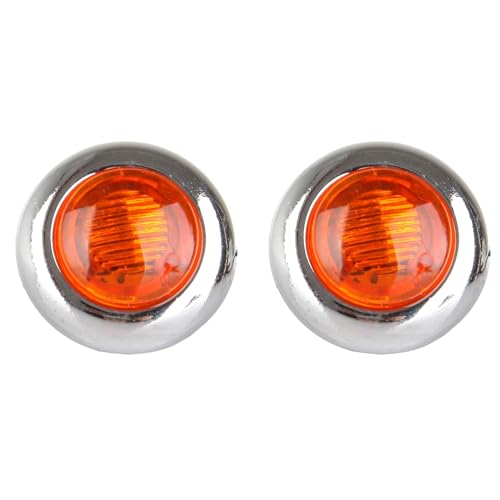 cciyu 20x 3/4" Amber Light LED Trailer Marker Clearance Lights Stop Turn Signal Tail Indicator Light with Rubber Grommets Waterproof for Trailer Truck ATV Pickup