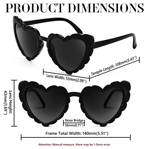 FEISEDY Love Heart Shaped Sunglasses for Women Trendy Retro Cat Eye Mod Style Stylish Glasses B2336