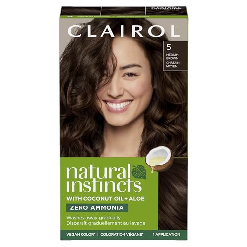 Clairol Natural Instincts Demi-Permanent Hair Dye, 5 Medium Brown Hair Color, Pack of 1