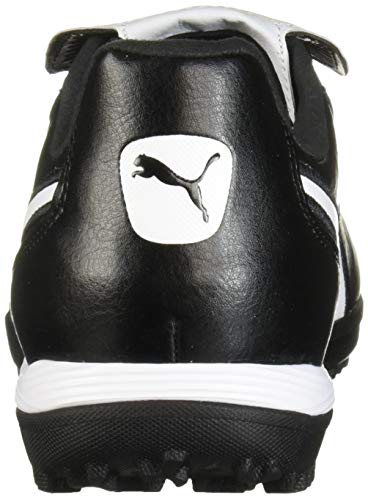 PUMA Men's KING TOP TURF TRAINING Soccer Shoe, Puma Black-Puma White, 4