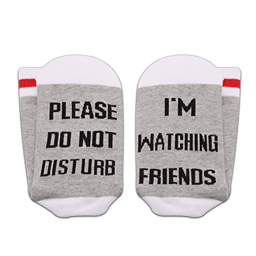 TSOTMO 2 Pairs Please Do Not Disturb I’m Watching TV SHOW Socks (BFF)