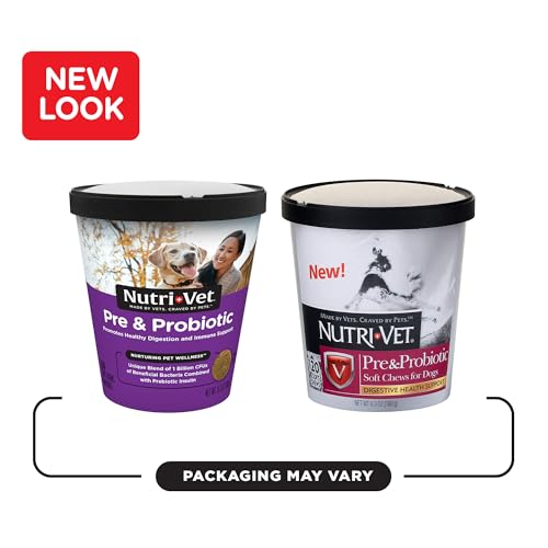 Nutri-Vet Pre and Probiotic Soft Chews for Dogs | Digestive Health Support | Tasty Alternative to Probiotic Powder | 120 Soft Chews