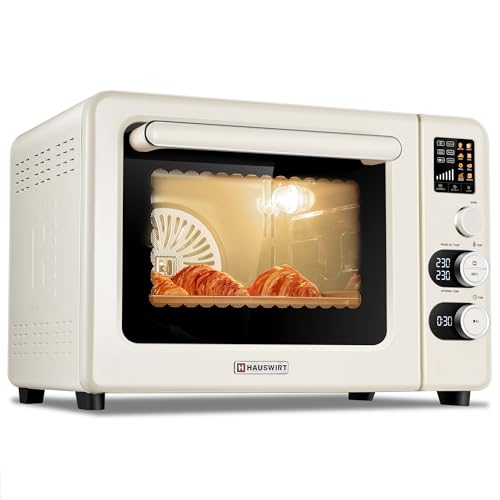 Hauswirt 42Qt Retro Style Air Fryer Conventional Oven C45,10-in-1 Combo,40L Extra Capacity,Baking and Frying Integrated,1800 Watts,80°F - 500°F,Non-Stick, Stainless Steel,Online Recipe Booklet