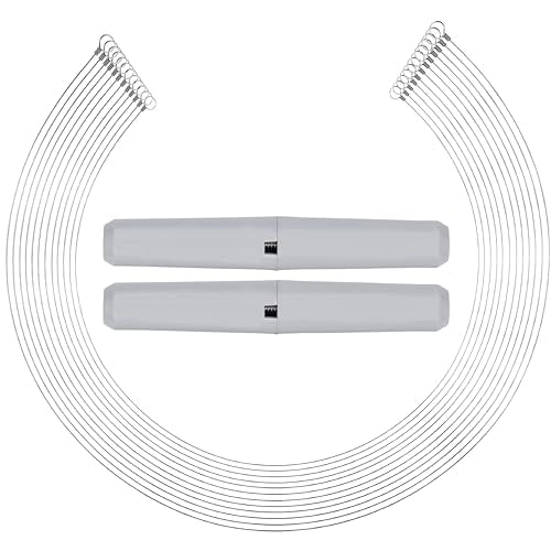 ANDUSTRIAL Stainless Steel Cheese Cutting Replacement Wires For Soft and Hard Cheese - Easy to Use and Clean - 12 Wires 24" + 1 Pair Egronomic Plastic Handle