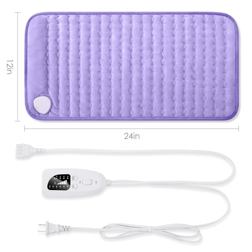 Heating Pad for Back Pain Cramps Relief - Electric Heating Pad for Neck/Shoulder/Muscle Pain - 6 Heat Settings, Auto Off, Moist Heat Options, Machine Washable, Christmas Gifts for Women,Mom,Sister -XL