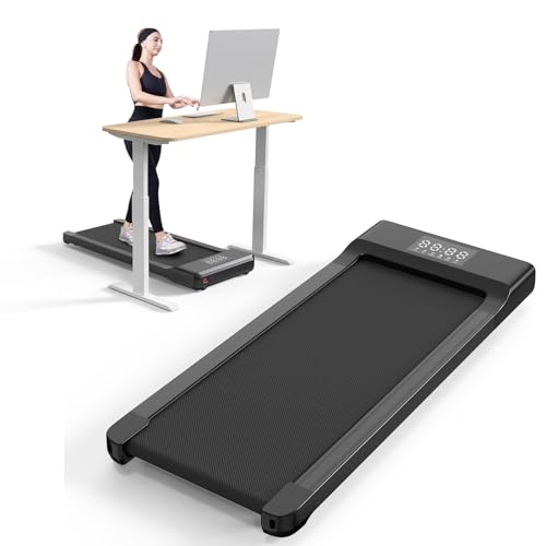 MJWW Smart Walking Pad, 2 in 1 Portable Treadmill for Home Small, Compact Under Desk Treadmill with Remote Control LED Display