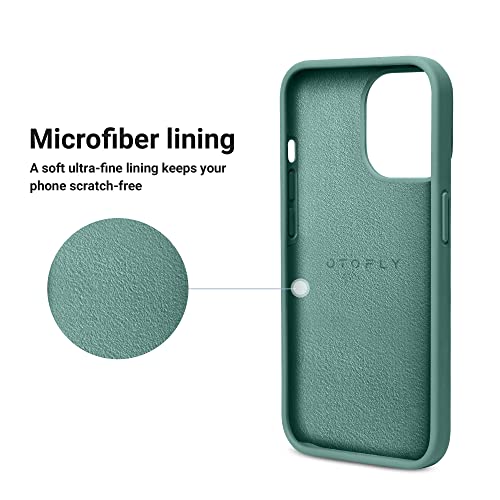 OTOFLY Designed for iPhone 13 Pro Phone Case, Silicone Shockproof Slim Thin Phone Case for iPhone 13 Pro 6.1 inch (Midnight Green)