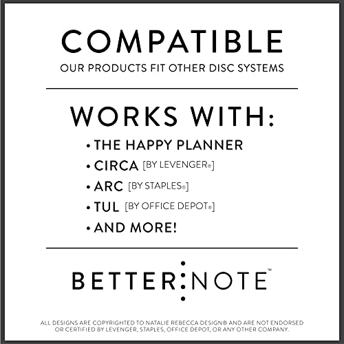 BetterNote Skinny To Do List Refills for Discbound Notebooks, Half Sheet Checklist, Fits Levenger Circa, Staples Arc, TUL, The Happy Planner, Disc Bound, Talia (Classic- 25 Sheets, 8-Disc, 5.5"x8.5")