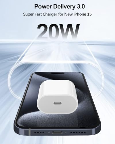 20W USB C Fast Charger for iPad Pro 13/12.9/11 inch, iPad Air 13/11 inch 5/4th Generation, iPad 10th, iPad Mini, with 6.6ft USB C to C Charging Cable