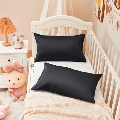 Warmstar 100% Cotton Toddler Pillowcase Set of 2, 600 Thread Count 13x18 Toddler Pillowcases Soft & Breathable, Cotton Travle Pillow Case Cover 13"x 18" with Envelope Closure, Placid Blue