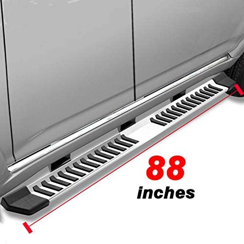 COMNOVA Side Step Nerf Bar Running Board Replacement for Ford F-150 Crew Cab 04-14（4 Full Size Door）,6 Inch Step Pad Design,OE Style (Black Powder-Coating).