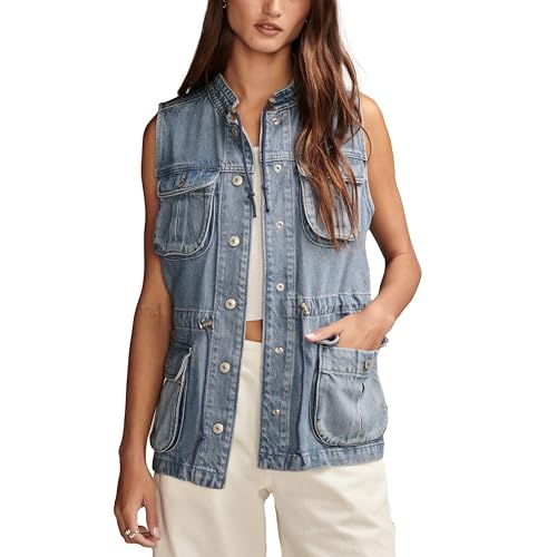 Lucky Brand Women's Denim Utility Vest, Lakeside
