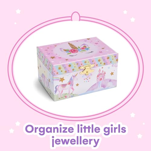 Jewelkeeper Jewelry Box for Girls, Party Unicorn Musical Jewelry Boxes, The Beautiful Dreamer Tune and Spinning Unicorn Doll, Toys for Girls