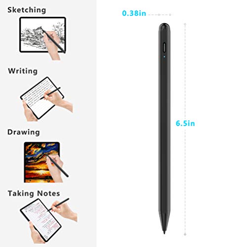 Stylus Pen for iPad (2018-2024) with Fast Charging & Palm Rejection, Compatible with Apple iPad Pro M4 2024, iPad Air M2 2024, iPad Pro 11/12.9 inch, iPad 10-6th, iPad Air 5th-3rd, iPad Mini 6/5th