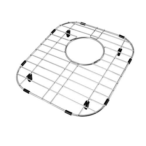 MONSINTA Kitchen Sink Grid and Sink Protectors for Kitchen Sink, Stainless Steel Sink Grids for Bottom of Kitchen Sink, 17 3/4" x 13 11/16" with Rear Drain for Single Sink Bowl, Sink bottom grid