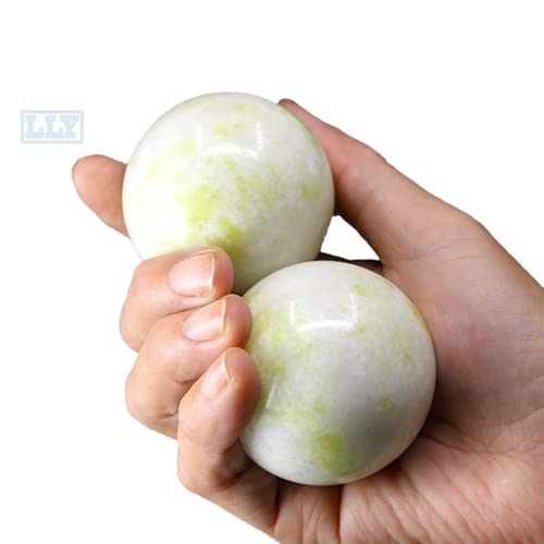 LLY Hand Exercise Ball - Lushan Jade. Adult Pressure Relief. Finger Exercise, Health Hand Ball. Massage Ball. Stress Relief, alleviating Memory lapses