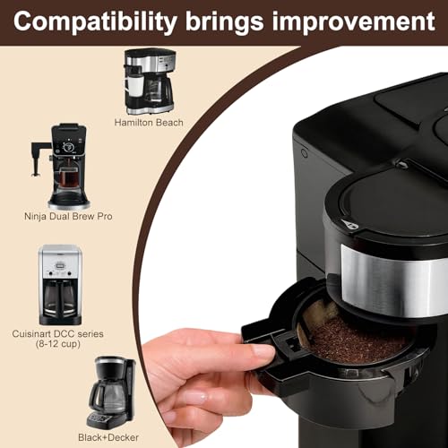 Bouaida Reusable Coffee Filters, Ninja Coffee Filter, Permanent Coffee Filter 4, Used for Replacing the Ninja Coffee Bar Brewer, 4 Cone Permanent Coffee Filter, 2Pcs