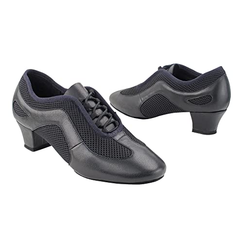 Very Fine Andromeda Womens Black Latin Ballroom Waltz Smooth Salsa Practice Dance Shoes 1.5" Cuban Heel US M 10