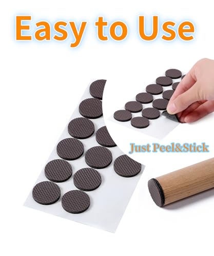 Furnigear Non Slip Furniture Pads - Self Adhesive Rubber Anti Skid Pads Grippers Rubber Chair Feet Furniture Pads for Hardwood Floors -Protectors for Furniture Table Legs Anti Slip 32 Pcs 1-1/2" Round