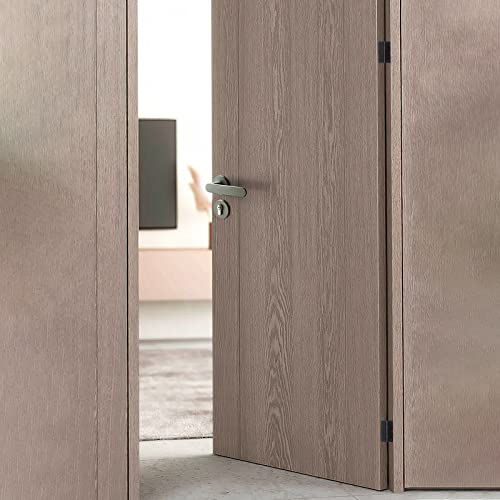 HOME MASTER HARDWARE 3 Pack Rounded Matte Black Door Hinges, 3.5 Inch Interior Door Hinges, 1/4" Radius Corners Residential Bedroom Door Hinge for Office/Bedroom/Study Living Room