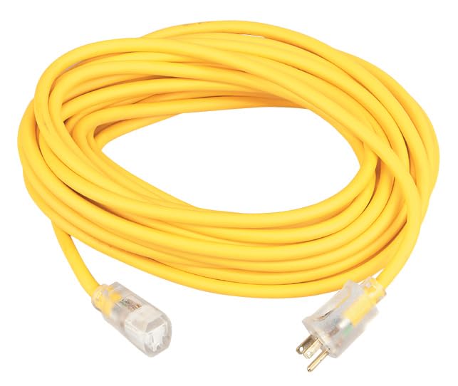 Southwire 12880002 1288SW0002 50ft 16/3 SJEOOW Polar/Solar St-ard Ext Cord, 50-Feet, Yellow, Foot