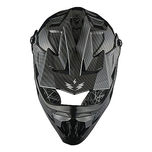 1Storm Adult Motocross Helmet ATV Dirt Bike BMX MX Downhill Mountain Helmet Track Style JH601; Track Orange