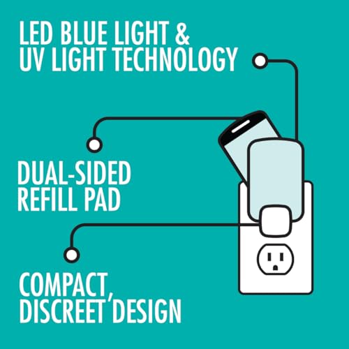 STEM Light Trap: Indoor Fruit Fly Trap, Effective Insect Control for Home, Attracts and Traps Flying Insects, Emits Soft Blue Light, Starter Kit with 1 Plug-In Device and 1 Cartridge