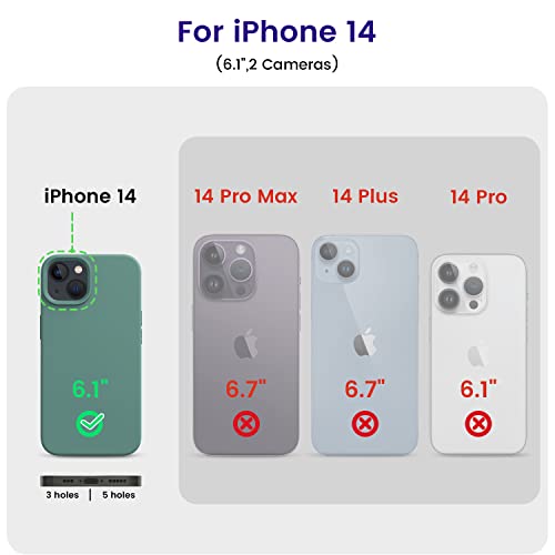 OTOFLY Designed for iPhone 14 Case, Silicone Shockproof Slim Thin Phone Case for iPhone 14 6.1 inch (Midnight Blue)