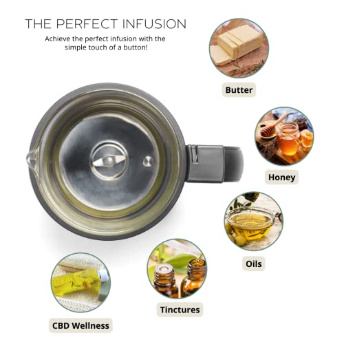 Hello High - Ultra Infuser - All in One Decarboxylator, Butter Maker and Oil Infuser Machine, Best for Herbal Infusions, Gummy Maker Machine, Easily Infuse 1-3 Cups, Available with Butter Mold
