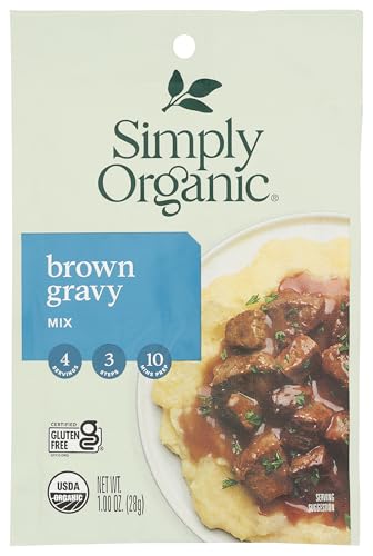 Simply Organic Brown Gravy Mix, Certified Organic, Gluten-Free | 1 oz