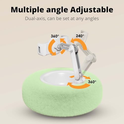 SupeDesk Tablet Pillow Stand for Reading, Adjustable Tablet Pillow Stand for Lap with Detachable Bowl, Fits 4.7"-13" Kindle/Phones/Tablets, Watch Videos, Stream Media, Green