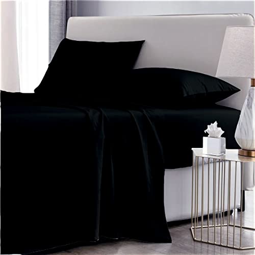 Flex Head King Sheets Sets for Adjustable Beds-Top Split King Sheets Sets (4 Pcs) King 34 Inch Down Sheets White 16 Inch Deep Sheets