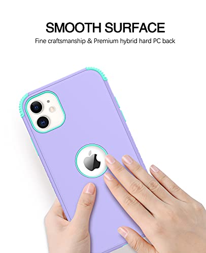 BENTOBEN for iPhone 11 Case, Phone Case iPhone 11, Heavy Duty 2 in 1 Full Rugged Shockproof Protection Hybrid Hard PC Bumper Drop Protective Girls Women Boys Men iPhone 11 2019 Cover,Light Grey/Black